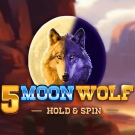 5 Moon Wolf slot logo by Apparat Gaming at 7Gold Casino5 Moon Wolf