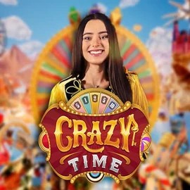 Crazy Time slot logo by Evolution at 7Gold CasinoCrazy Time