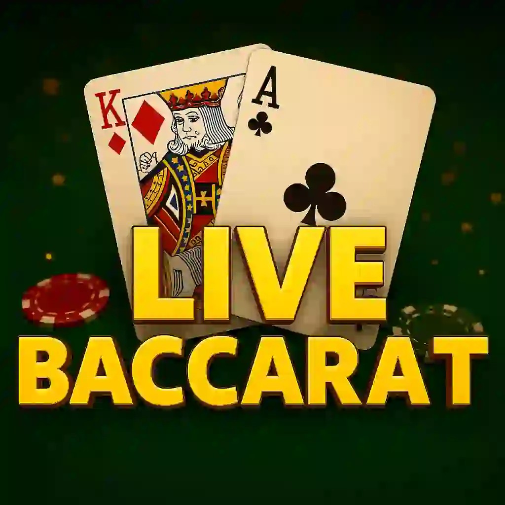 Official Live Casino logo: Live Baccarat by Evolution at 7Gold Casino