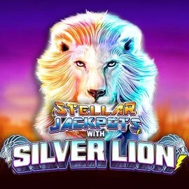 Stellar Jackpots with Silver Lion by Lightning Box Game, showcased at 7goldscasino.com – game logo